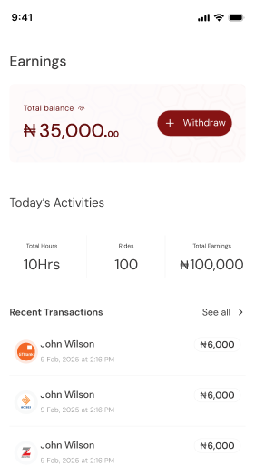 Pickar app — earnings screen